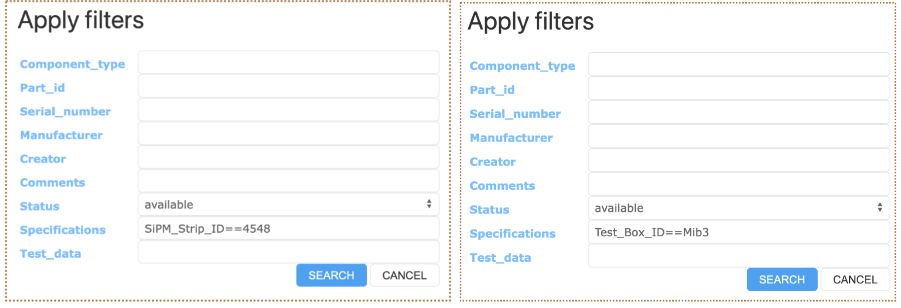 Spec filter