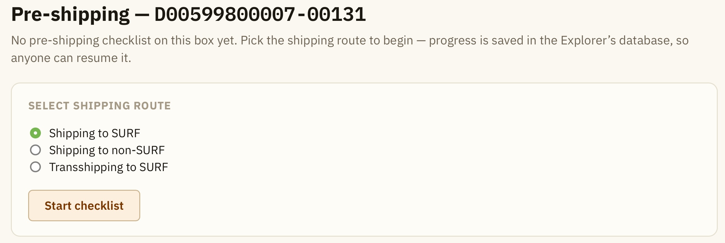 routeselection